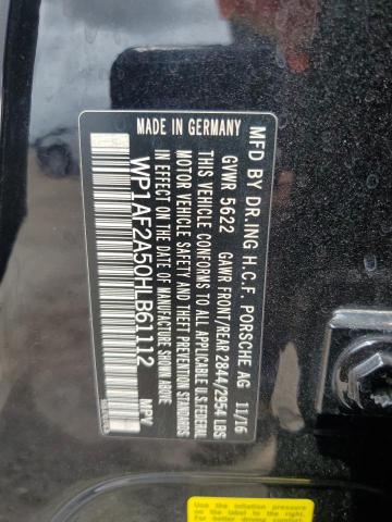 2017 PORSCHE MACAN TURB - WP1AF2A50HLB61112