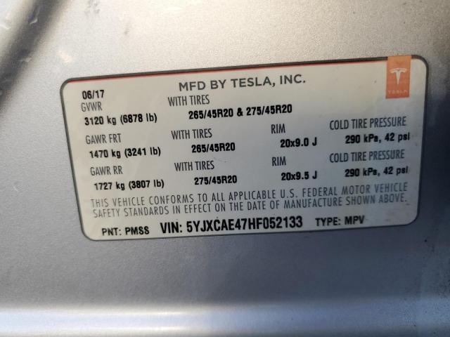 2017 TESLA MODEL X - 5YJXCAE47HF052133
