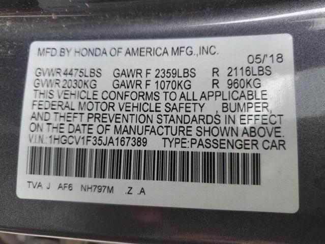 2018 HONDA ACCORD SPO - 1HGCV1F35JA167389