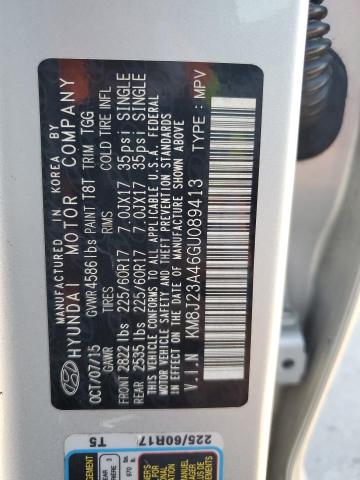 2016 HYUNDAI TUCSON SE - KM8J23A46GU089413