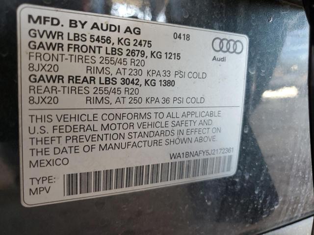 VIN WA1BNAFY5J2172361 2018 Audi Q5, Premium Plus no.13