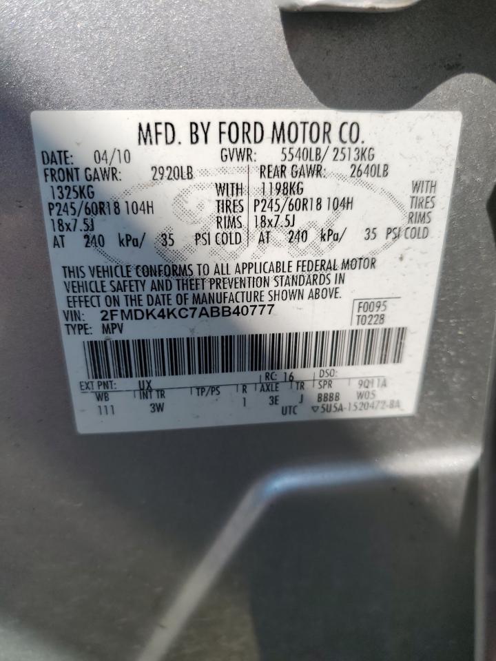 Lot #3030636179 2010 FORD EDGE LIMIT