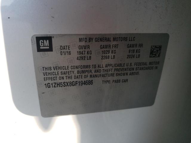 2016 CHEVROLET MALIBU PRE - 1G1ZH5SX8GF194686