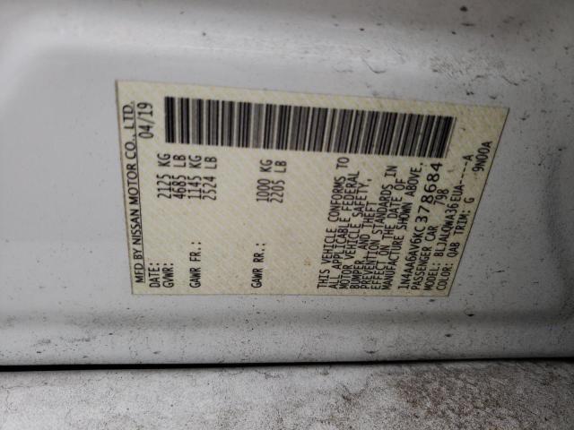 2019 NISSAN MAXIMA S - 1N4AA6AV6KC378684