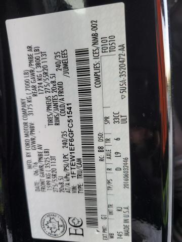 2016 FORD F150 SUPER - 1FTEW1EF6GFC51541