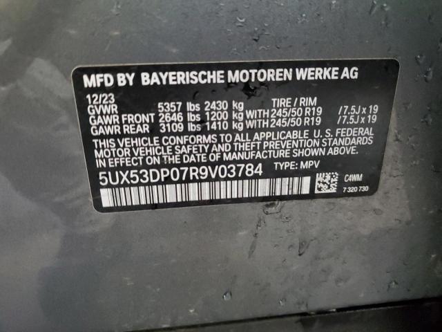 VIN 5UX53DP07R9V03784 2024 BMW X3, Xdrive30I no.13