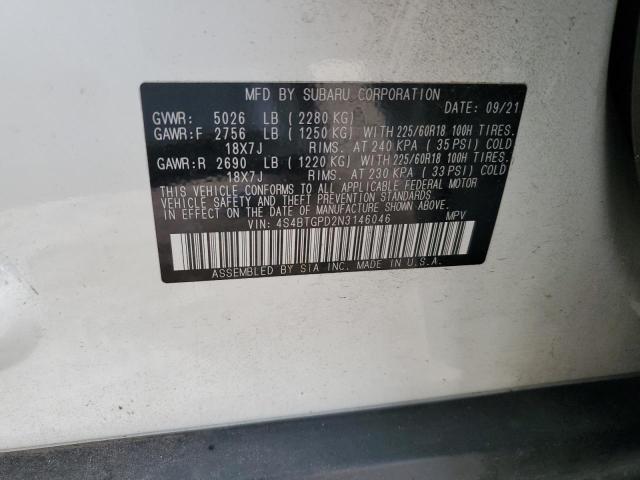 2022 SUBARU OUTBACK TO - 4S4BTGPD2N3146046