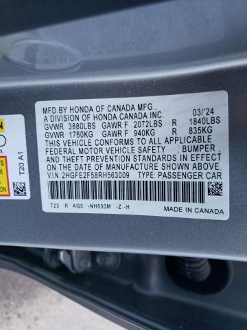 2024 HONDA CIVIC SPOR - 2HGFE2F58RH563009