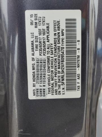 VIN 5FNRL5H2XFB095470 2015 Honda Odyssey, LX no.13