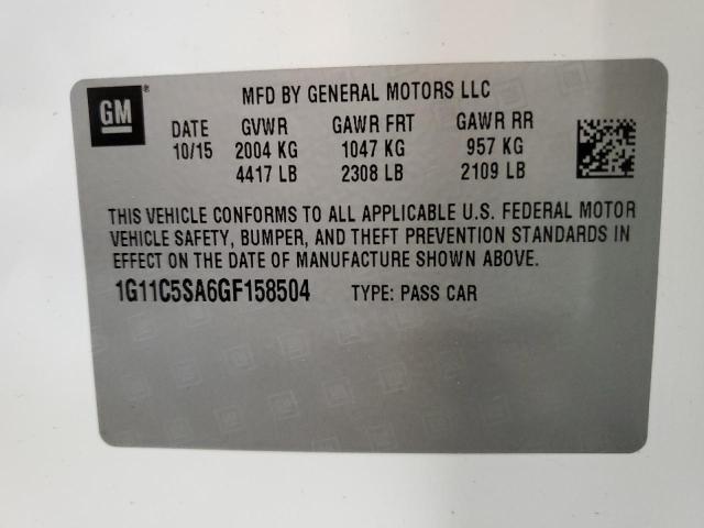 2016 CHEVROLET MALIBU LIM - 1G11C5SA6GF158504
