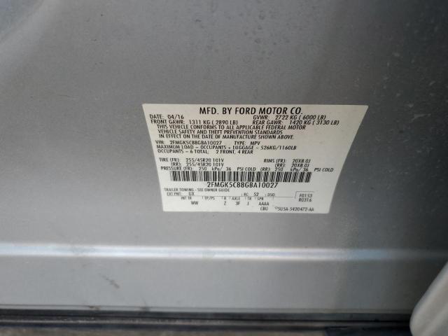 2016 FORD FLEX SEL - 2FMGK5C88GBA10027
