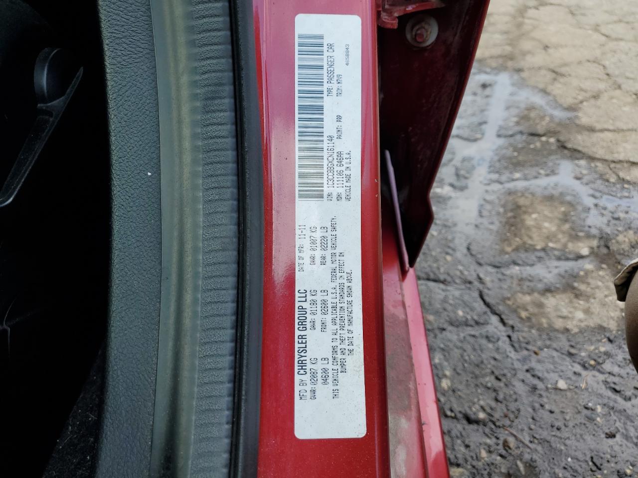 1C3CCBBGXCN161140 - 2012 CHRYSLER 200 - #73191584