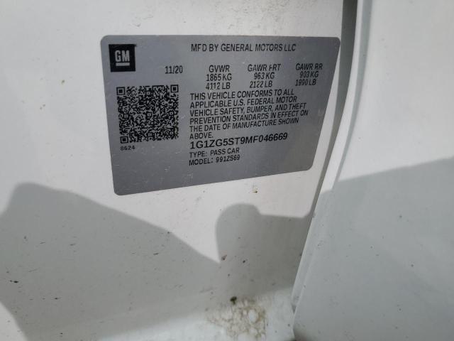 2021 CHEVROLET MALIBU RS - 1G1ZG5ST9MF046669