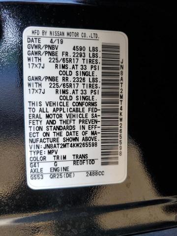 2019 NISSAN ROGUE S - JN8AT2MT4KW265598