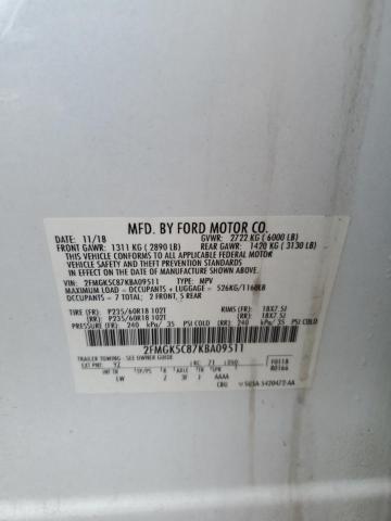 2019 FORD FLEX SEL - 2FMGK5C87KBA09511