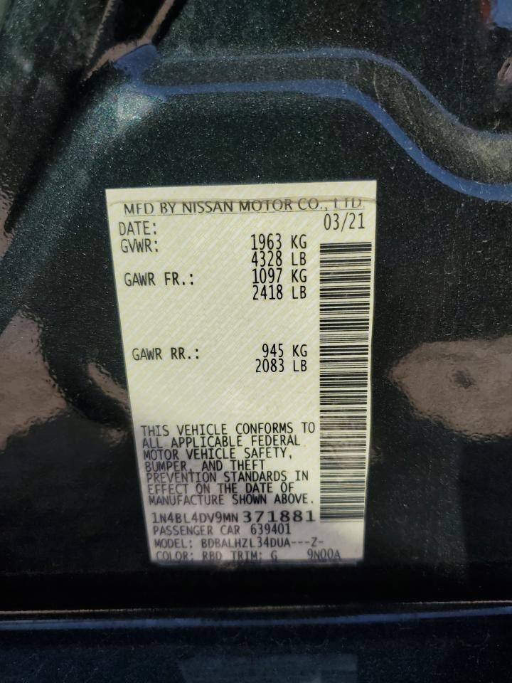 Lot #2955477538 2021 NISSAN ALTIMA SV