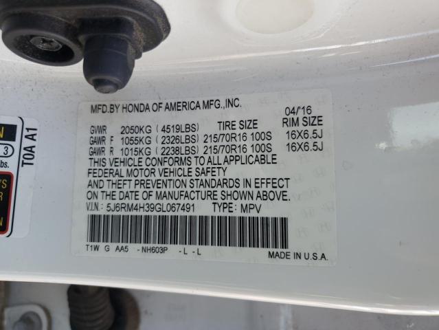 2016 HONDA CR-V LX - 5J6RM4H39GL067491