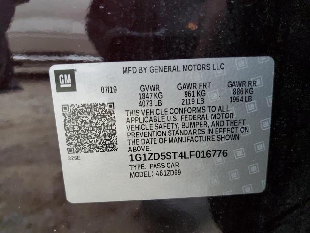 VIN 1G1ZD5ST4LF016776 2020 Chevrolet Malibu, LT no.12