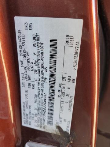 2018 FORD ESCAPE SEL - 1FMCU0HD0JUC04957