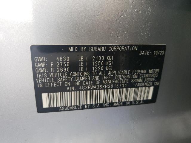 2024 SUBARU LEGACY - 4S3BWAB6XR3015731