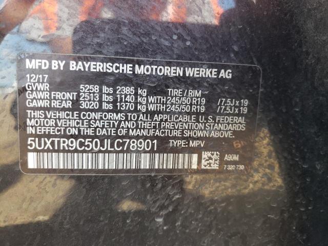 2018 BMW X3 XDRIVE3 - 5UXTR9C50JLC78901