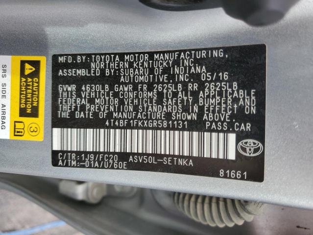 2016 TOYOTA CAMRY LE - 4T4BF1FKXGR581131