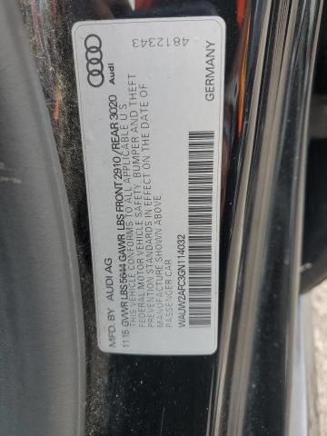 2016 AUDI S7 PRESTIG WAUW2AFC3GN114032