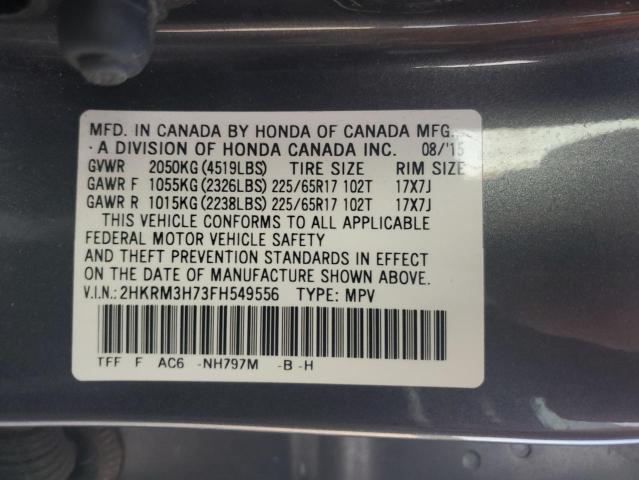 VIN 2HKRM3H73FH549556 2015 Honda CR-V, Exl no.13