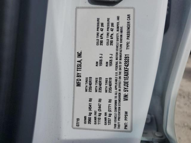 2019 TESLA MODEL 3 - 5YJ3E1EAXKF428281