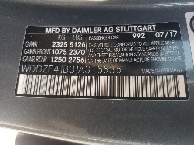 VIN WDDZF4JB3JA315535 2018 Mercedes-Benz E-Class, 300 no.12