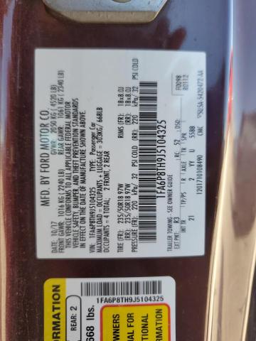 2018 FORD MUSTANG - 1FA6P8TH9J5104325