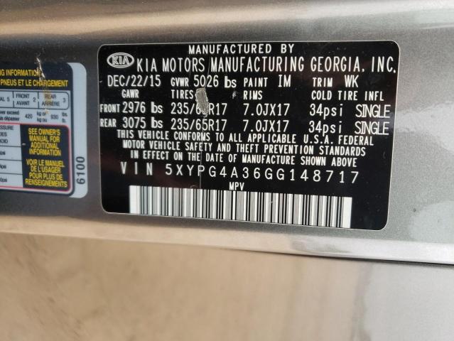 2016 KIA SORENTO LX - 5XYPG4A36GG148717