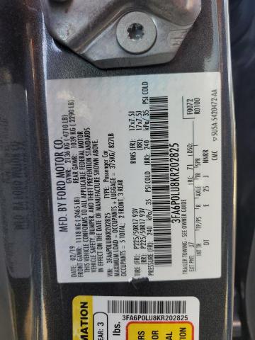 VIN 3FA6P0LU8KR202825 2019 Ford Fusion, SE no.13