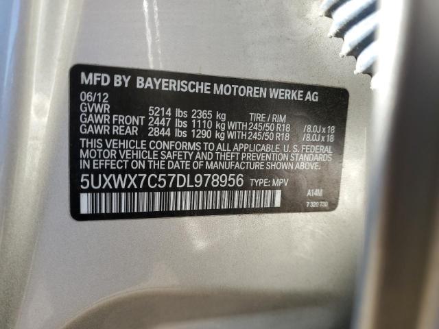 VIN 5UXWX7C57DL978956 2013 BMW X3, Xdrive35I no.12