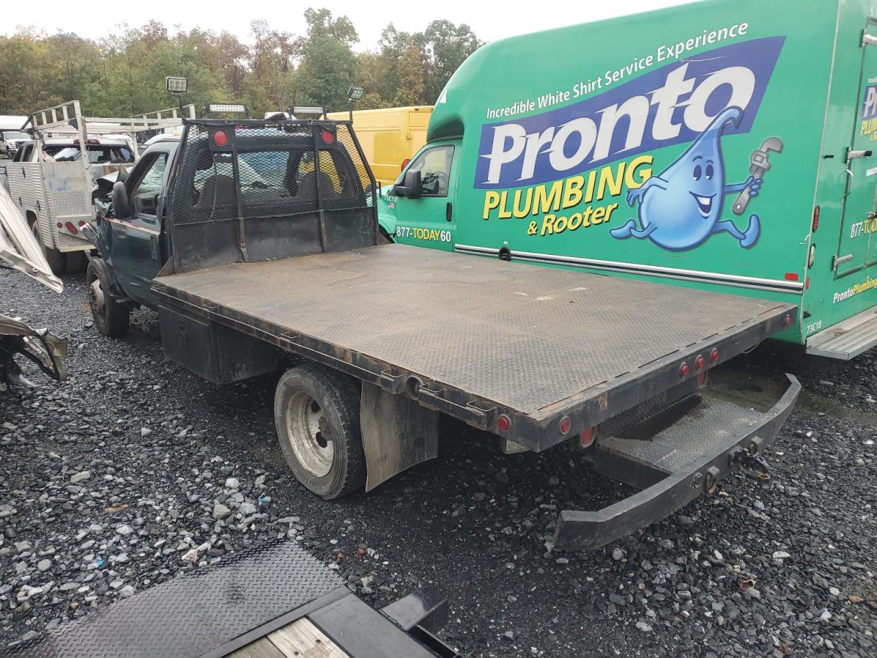 FORD F450 SUPER 2001 green chassis diesel 1FDXF46F61EA15215 photo #3