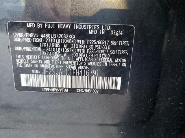 2015 SUBARU FORESTER 2 - JF2SJAHC1FH416791