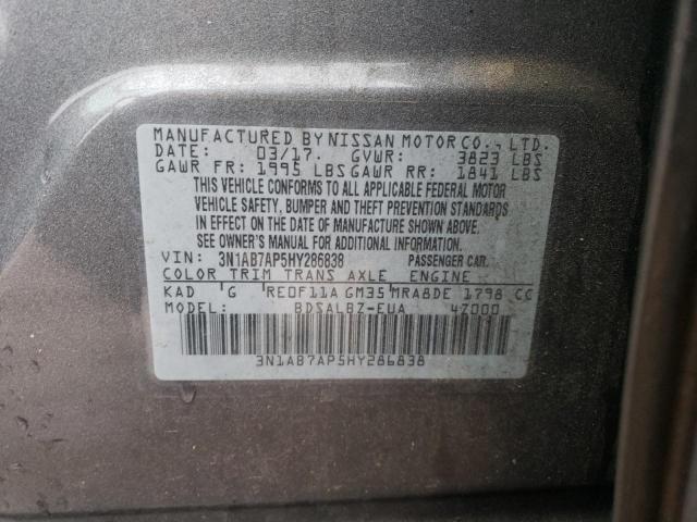 2017 NISSAN SENTRA S - 3N1AB7AP5HY286838