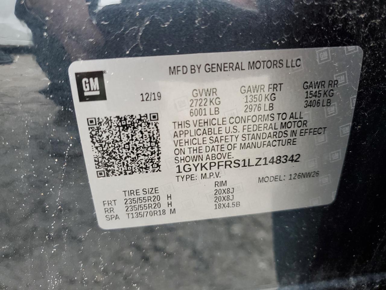 Lot #2955306571 2020 CADILLAC XT6 PLATIN