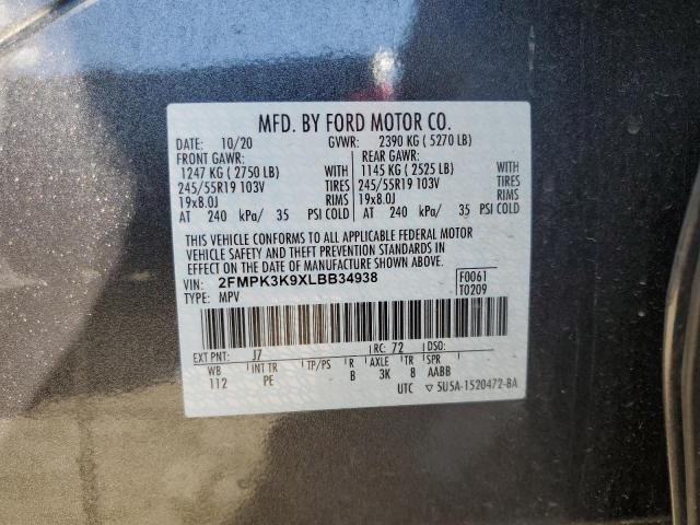 2020 FORD EDGE TITAN 2FMPK3K9XLBB34938  72354244