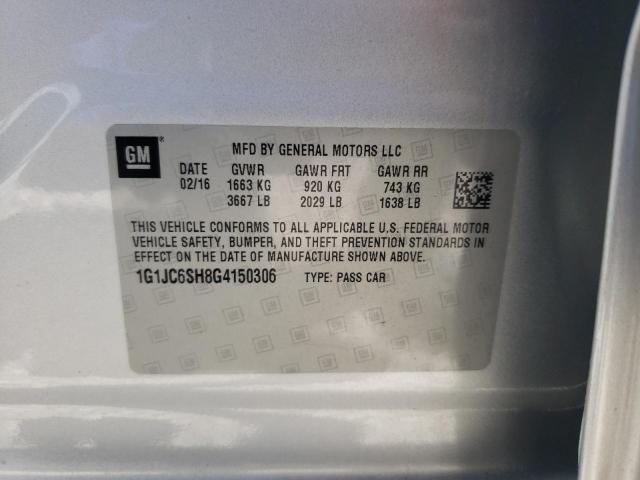 2016 CHEVROLET SONIC LT - 1G1JC6SH8G4150306