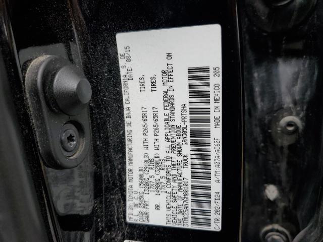 VIN 3TMCZ5AN7GM001017 2016 TOYOTA TACOMA no.12