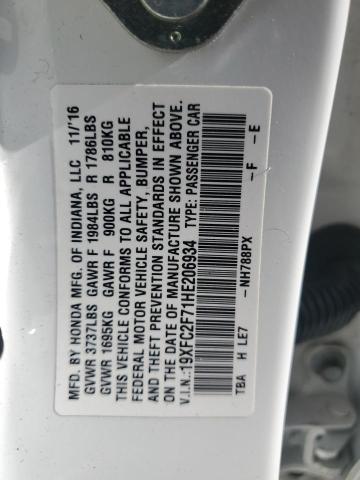 2017 HONDA CIVIC EX - 19XFC2F71HE206934