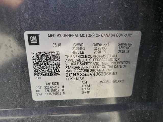 2018 CHEVROLET EQUINOX LT - 2GNAXSEV4J6336640