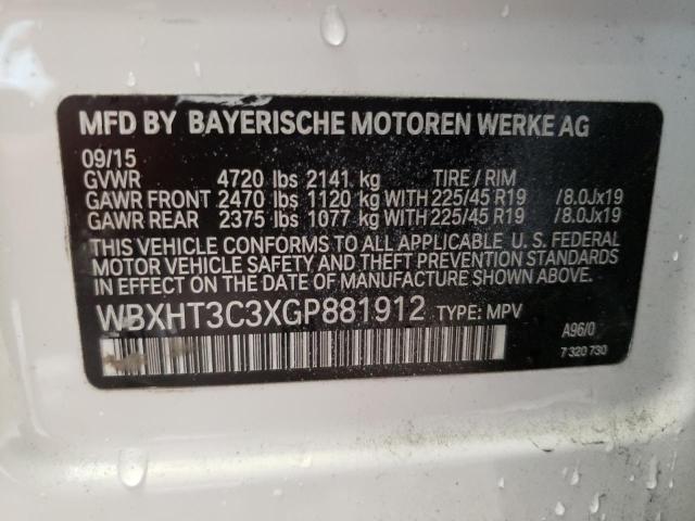 2016 BMW X1 XDRIVE2 - WBXHT3C3XGP881912