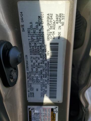 2004 TOYOTA 4RUNNER SR JTEBU14R448024946  69207694