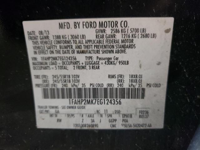 VIN 1FAHP2MK7EG124356 2014 Ford Taurus, Police Inte... no.13