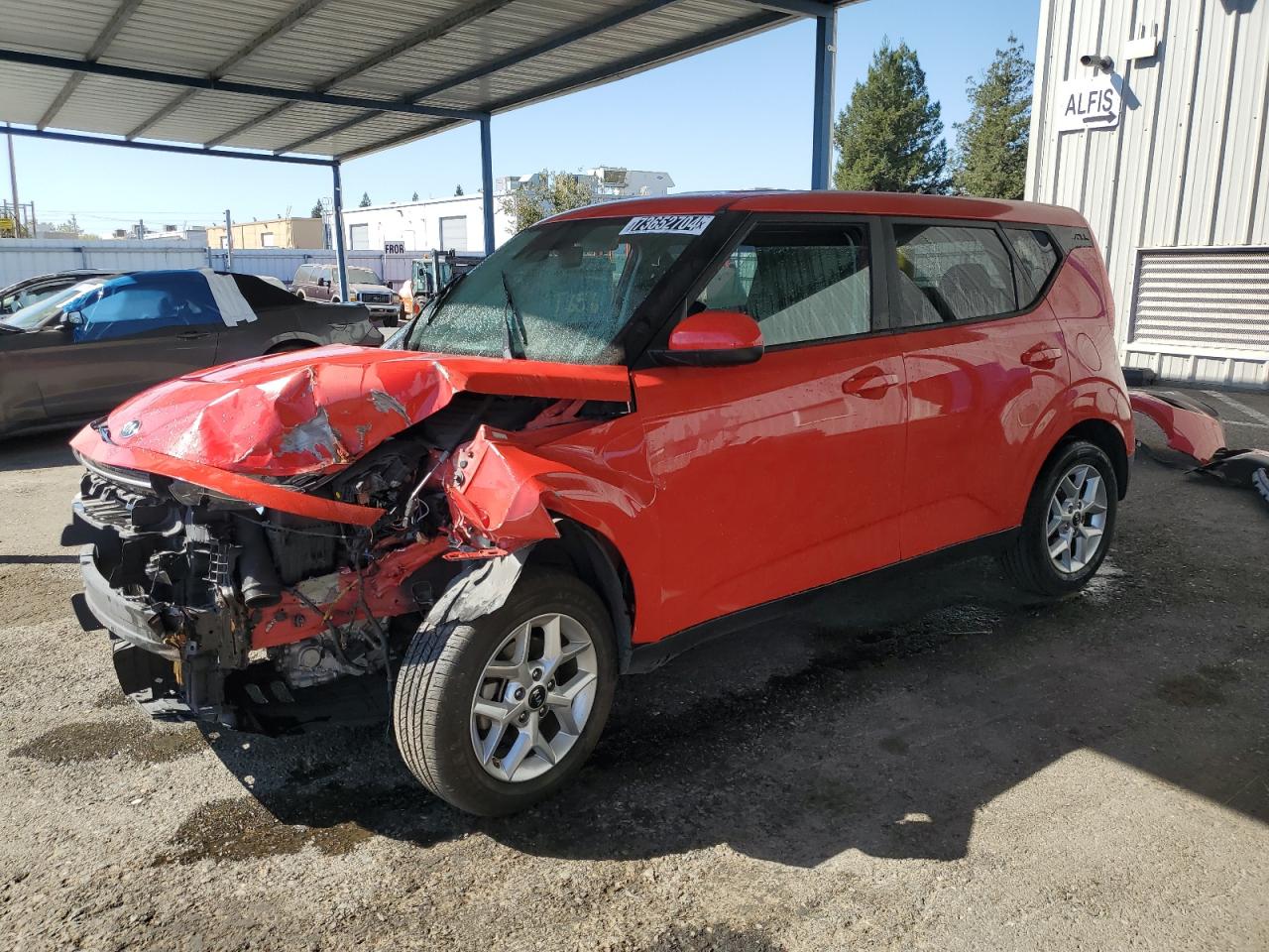 KIA SOUL LX 2021 red  gas KNDJ23AU5M7777496 photo #1