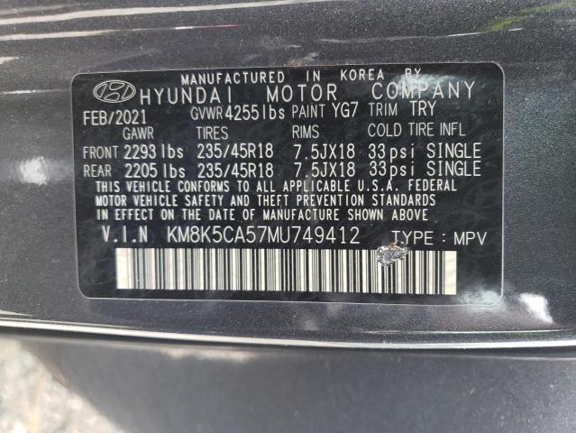 VIN KM8K5CA57MU749412 2021 Hyundai Kona, Ultimate no.14