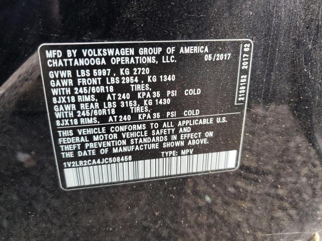 VIN 1V2LR2CA4JC508456 2018 Volkswagen Atlas, SE no.14