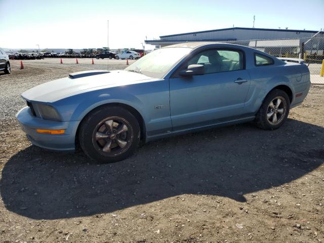 FORD MUSTANG GT 2007 blue coupe gas 1ZVHT82H875306014 photo #1